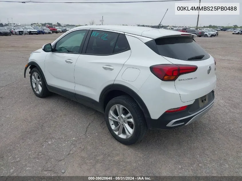 2023 Buick Encore Gx Preferred Fwd VIN: 00KL4MMBS25PB0488 Lot: 39520645