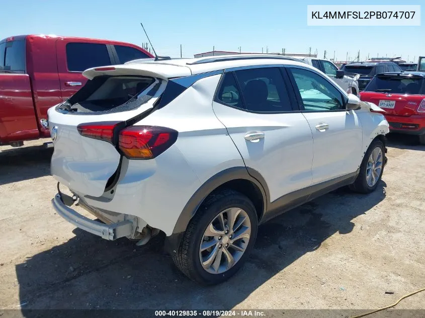 2023 Buick Encore Gx Essence Fwd VIN: KL4MMFSL2PB074707 Lot: 40129835