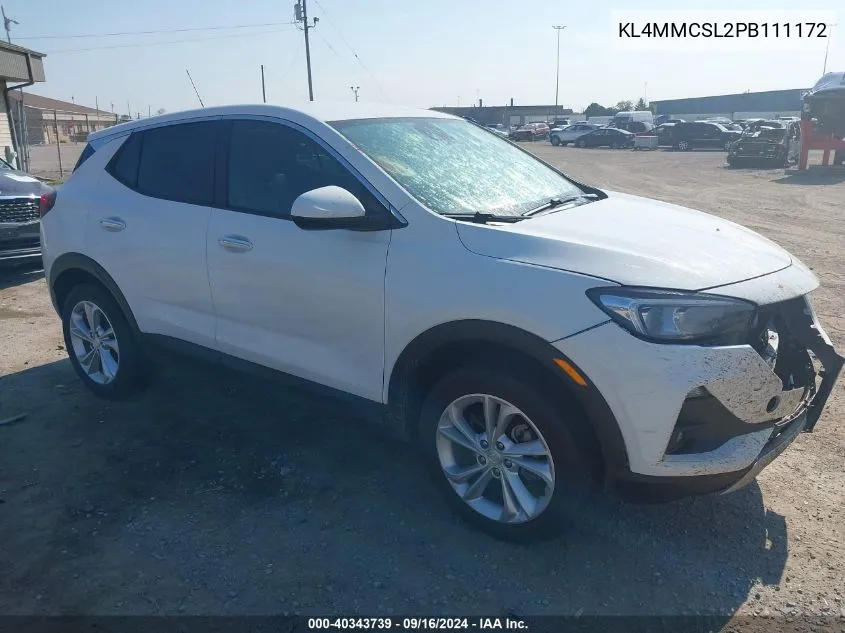 2023 Buick Encore Gx Preferred VIN: KL4MMCSL2PB111172 Lot: 40343739