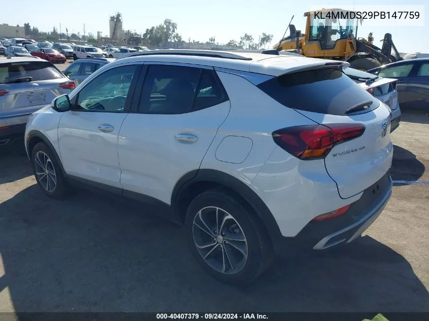 2023 Buick Encore Gx Select Fwd VIN: KL4MMDS29PB147759 Lot: 40407379