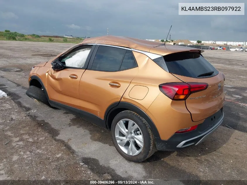 KL4AMBS23RB097922 2024 Buick Encore Gx Preferred Fwd