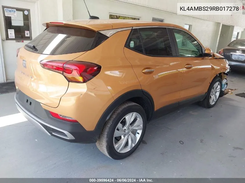 KL4AMBS29RB017278 2024 Buick Encore Gx Preferred Fwd