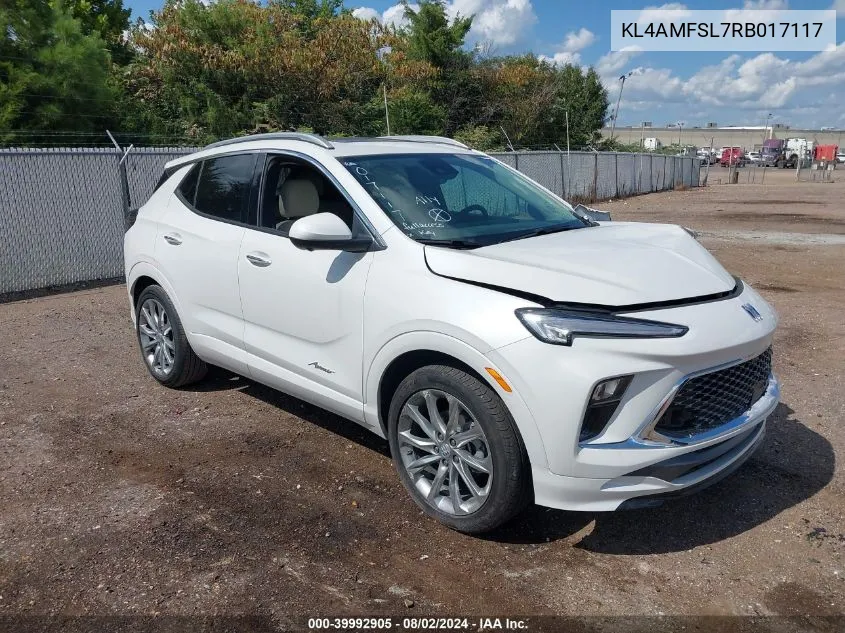 KL4AMFSL7RB017117 2024 Buick Encore Gx Avenir Fwd