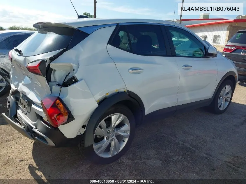 2024 Buick Encore Gx Preferred Fwd VIN: KL4AMBSL1RB076043 Lot: 40010950