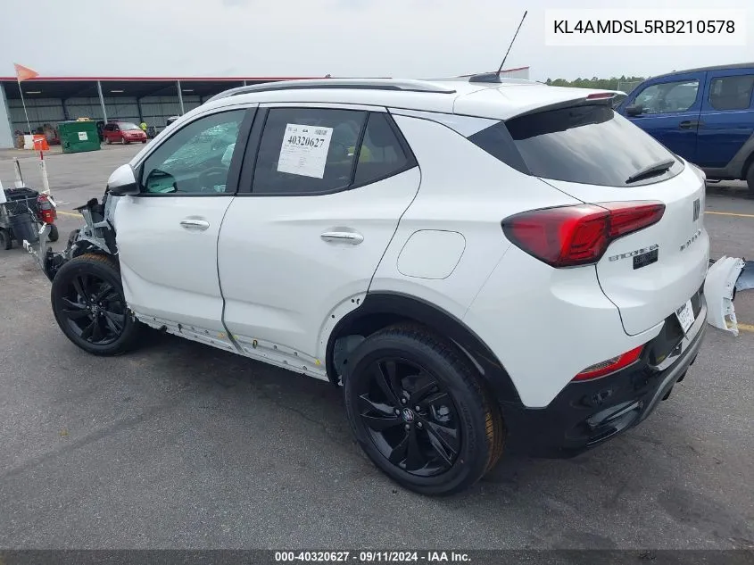 2024 Buick Encore Gx Sport Touring Fwd VIN: KL4AMDSL5RB210578 Lot: 40320627