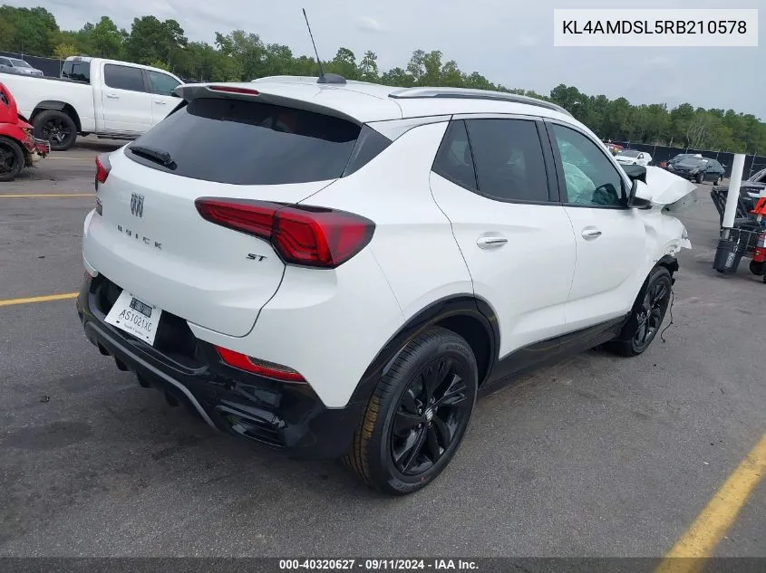 2024 Buick Encore Gx Sport Touring Fwd VIN: KL4AMDSL5RB210578 Lot: 40320627