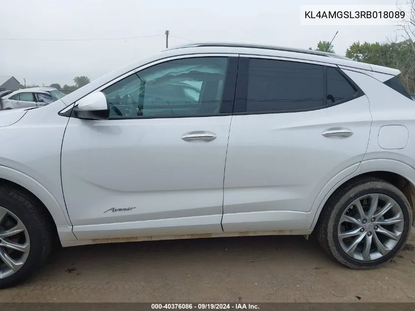 2024 Buick Encore Gx Avenir Awd VIN: KL4AMGSL3RB018089 Lot: 40376086