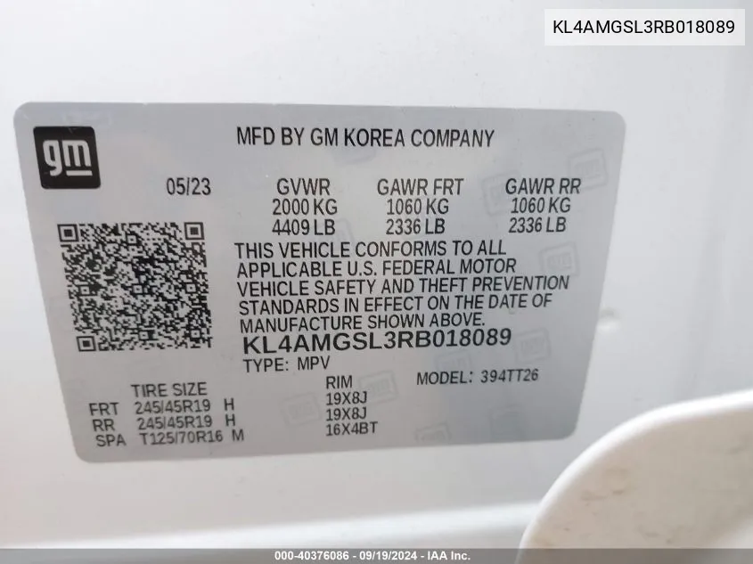 KL4AMGSL3RB018089 2024 Buick Encore Gx Avenir Awd