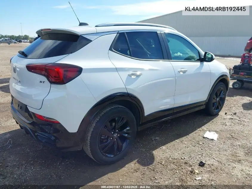 KL4AMDSL4RB192445 2024 Buick Encore Gx Sport Touring Fwd