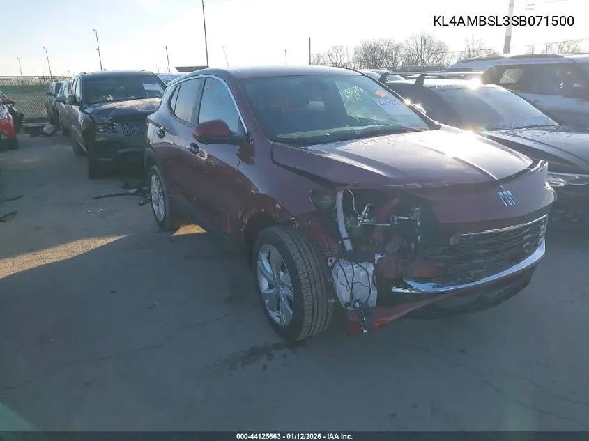 KL4AMBSL3SB071500 2025 Buick Encore Gx Preferred Fwd