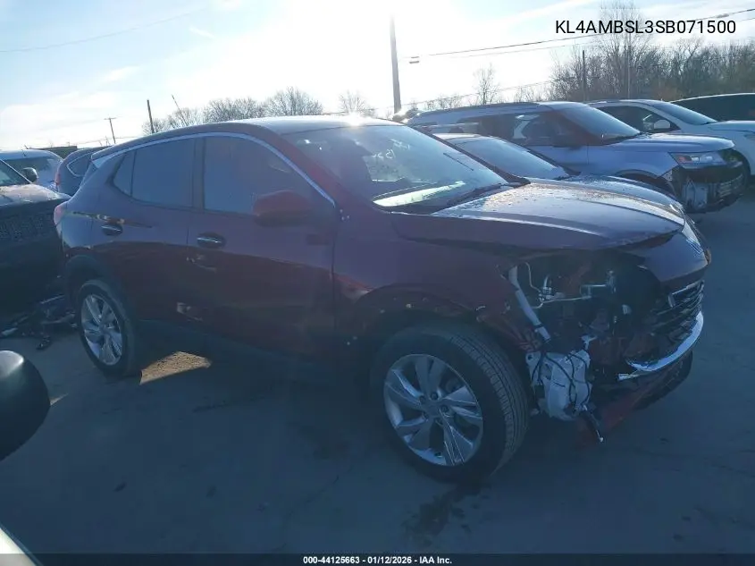KL4AMBSL3SB071500 2025 Buick Encore Gx Preferred Fwd