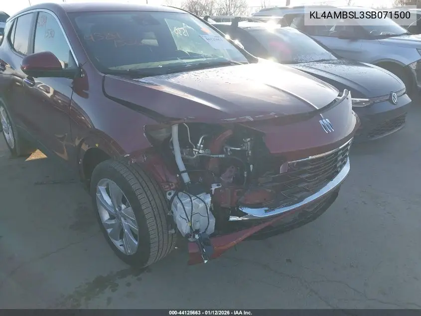 KL4AMBSL3SB071500 2025 Buick Encore Gx Preferred Fwd