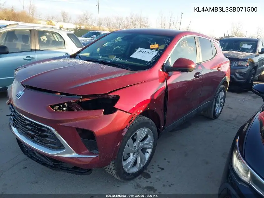 KL4AMBSL3SB071500 2025 Buick Encore Gx Preferred Fwd
