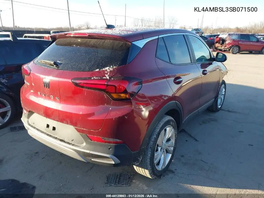 KL4AMBSL3SB071500 2025 Buick Encore Gx Preferred Fwd