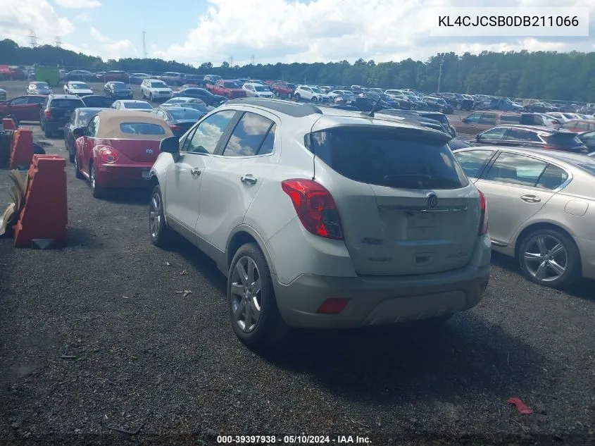 2013 Buick Encore Leather VIN: KL4CJCSB0DB211066 Lot: 39397938