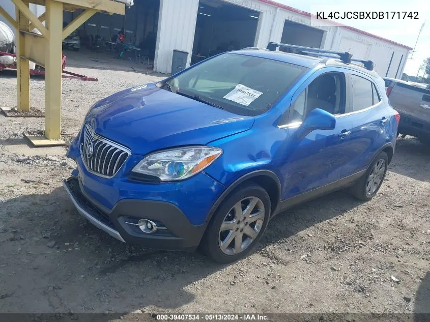 2013 Buick Encore Leather VIN: KL4CJCSBXDB171742 Lot: 39407534