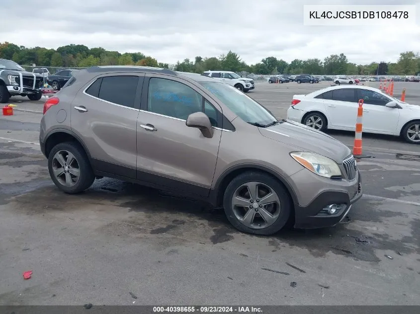 2013 Buick Encore VIN: KL4CJCSB1DB108478 Lot: 40398655