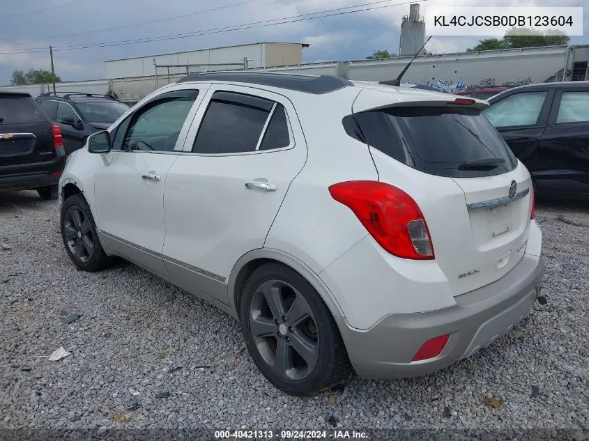 2013 Buick Encore Leather VIN: KL4CJCSB0DB123604 Lot: 40421313