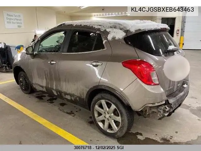KL4CJGSBXEB643463 2014 Buick Encore