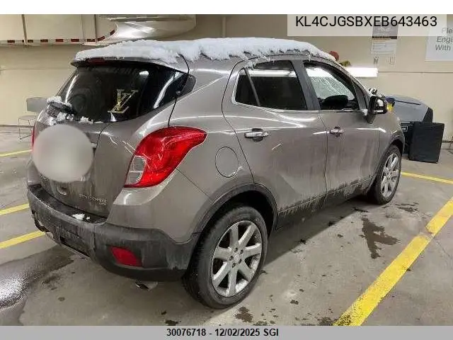KL4CJGSBXEB643463 2014 Buick Encore
