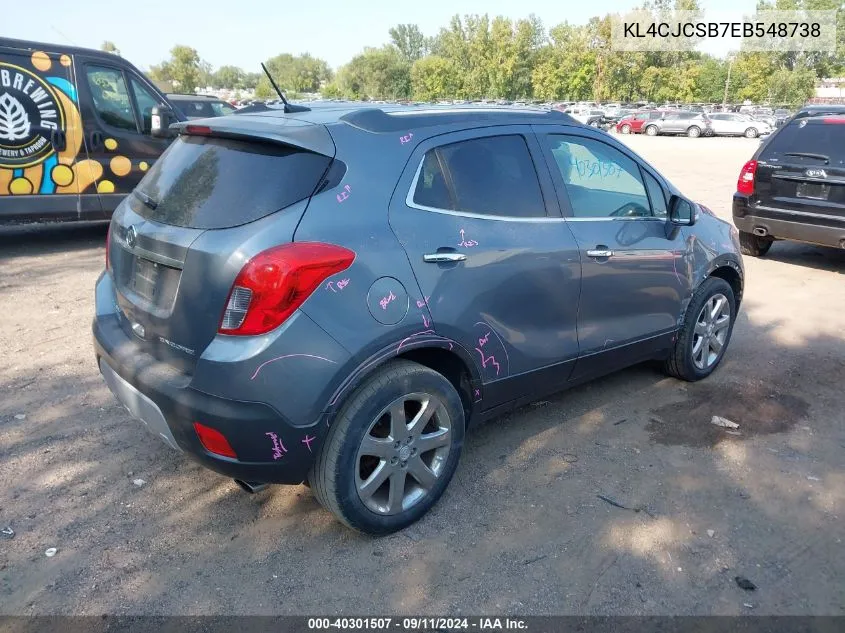 2014 Buick Encore VIN: KL4CJCSB7EB548738 Lot: 40301507