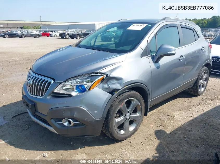 KL4CJBSB3EB777086 2014 Buick Encore Convenience