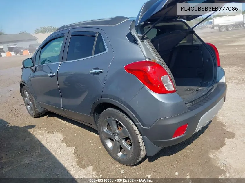 KL4CJBSB3EB777086 2014 Buick Encore Convenience