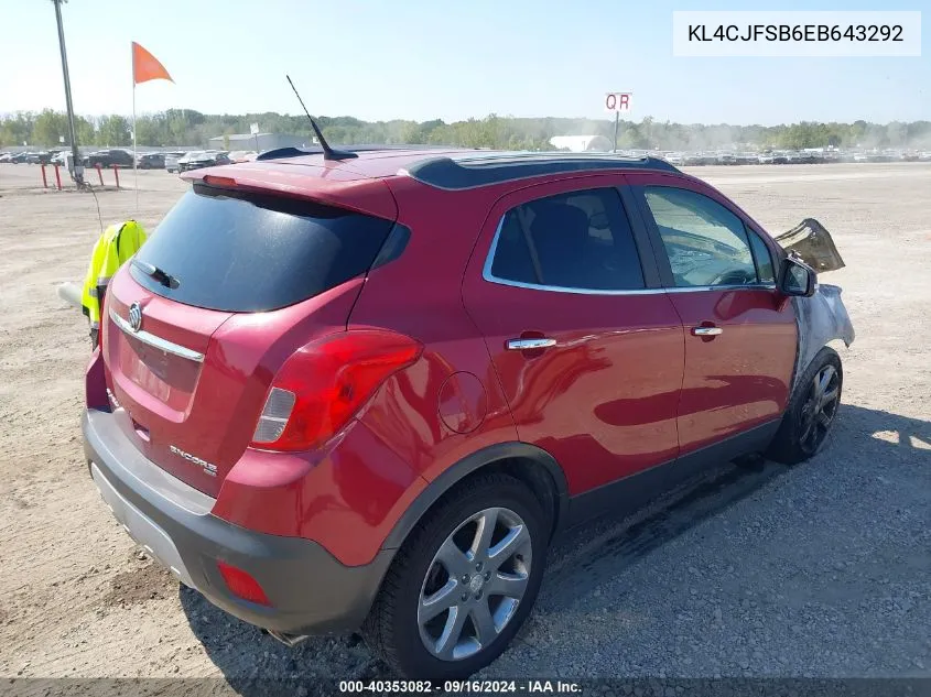 KL4CJFSB6EB643292 2014 Buick Encore Convenience