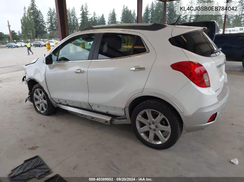 2014 Buick Encore Leather VIN: KL4CJGSB0EB784042 Lot: 40389502