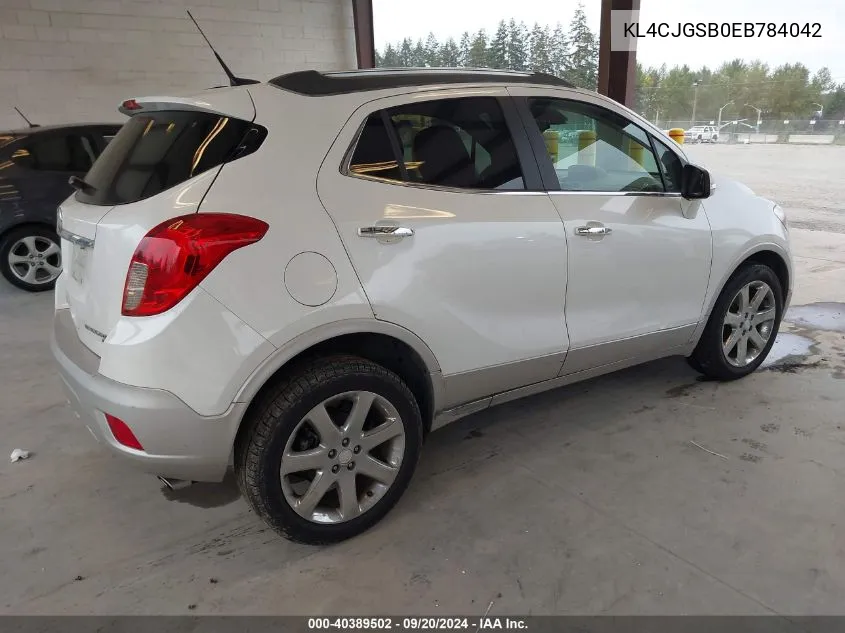 2014 Buick Encore Leather VIN: KL4CJGSB0EB784042 Lot: 40389502