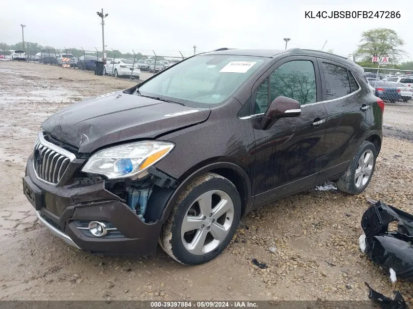 KL4CJBSB0FB247286 2015 Buick Encore Convenience