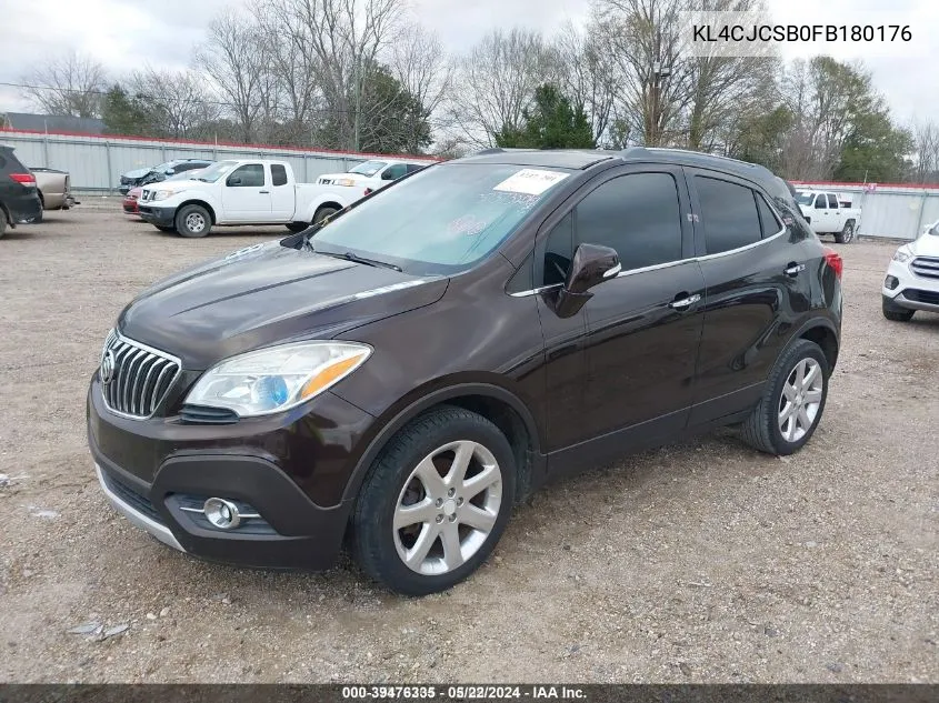 2015 Buick Encore Leather VIN: KL4CJCSB0FB180176 Lot: 39476335