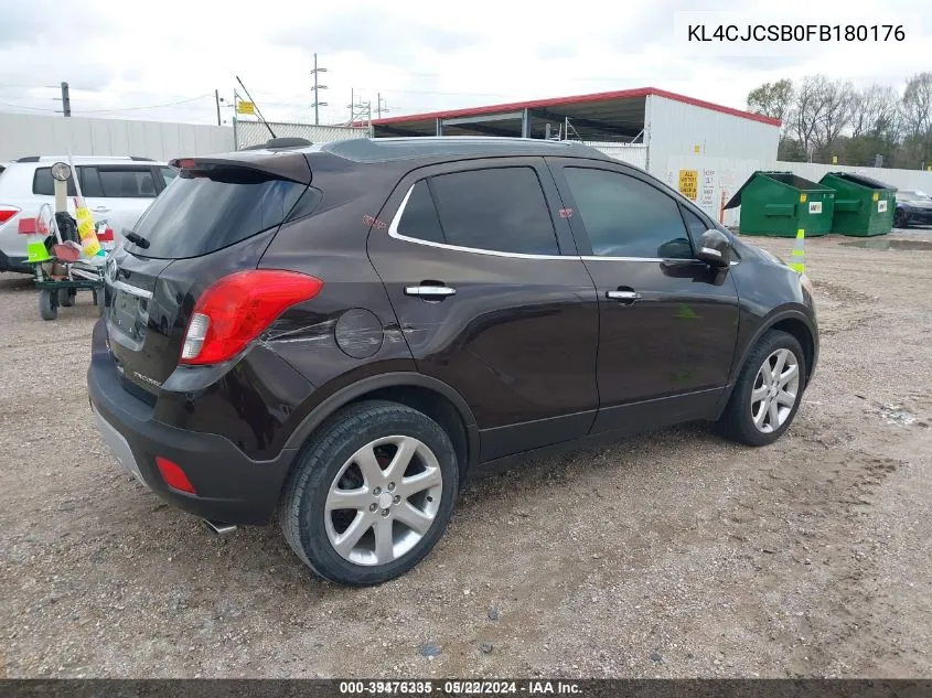 2015 Buick Encore Leather VIN: KL4CJCSB0FB180176 Lot: 39476335