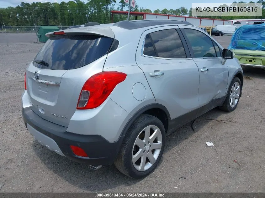 2015 Buick Encore Premium VIN: KL4CJDSB1FB160816 Lot: 39513434