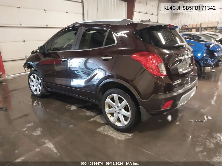 2015 Buick Encore Premium VIN: KL4CJHSB5FB171342 Lot: 40316474