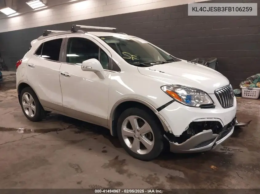 2015 Buick Encore VIN: KL4CJESB3FB106259 Lot: 41494967