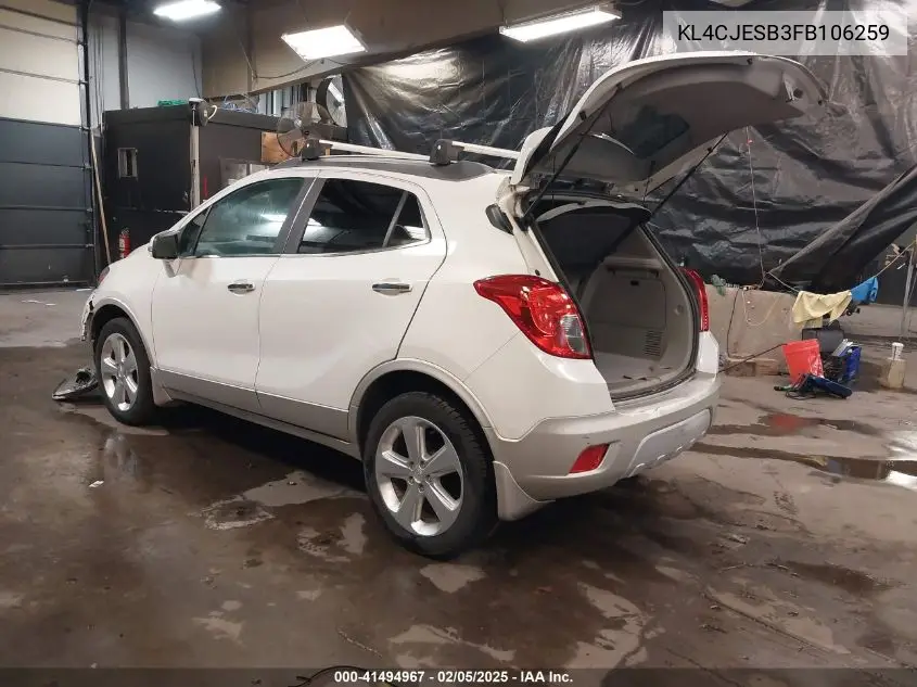 2015 Buick Encore VIN: KL4CJESB3FB106259 Lot: 41494967
