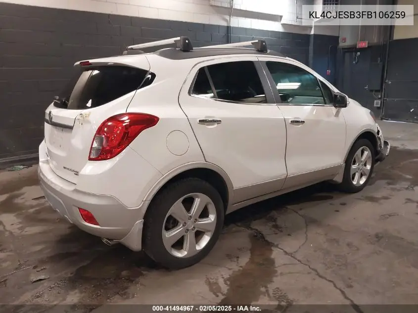 2015 Buick Encore VIN: KL4CJESB3FB106259 Lot: 41494967