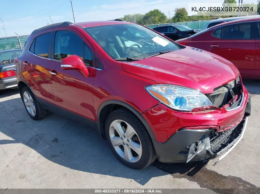 2016 Buick Encore VIN: KL4CJESBXGB720324 Lot: 40333371