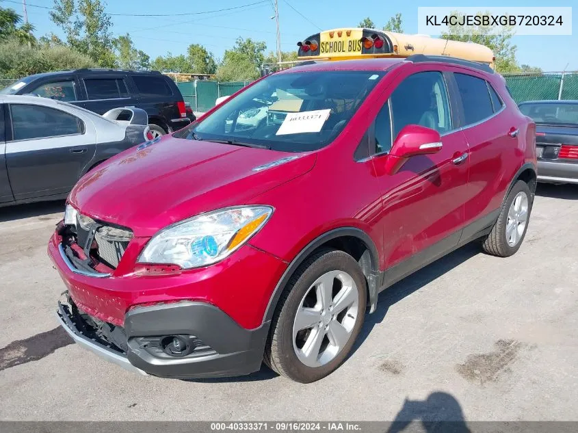 2016 Buick Encore VIN: KL4CJESBXGB720324 Lot: 40333371