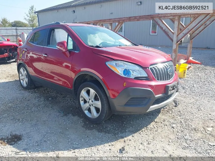 2016 Buick Encore VIN: KL4CJESB6GB592521 Lot: 40345794