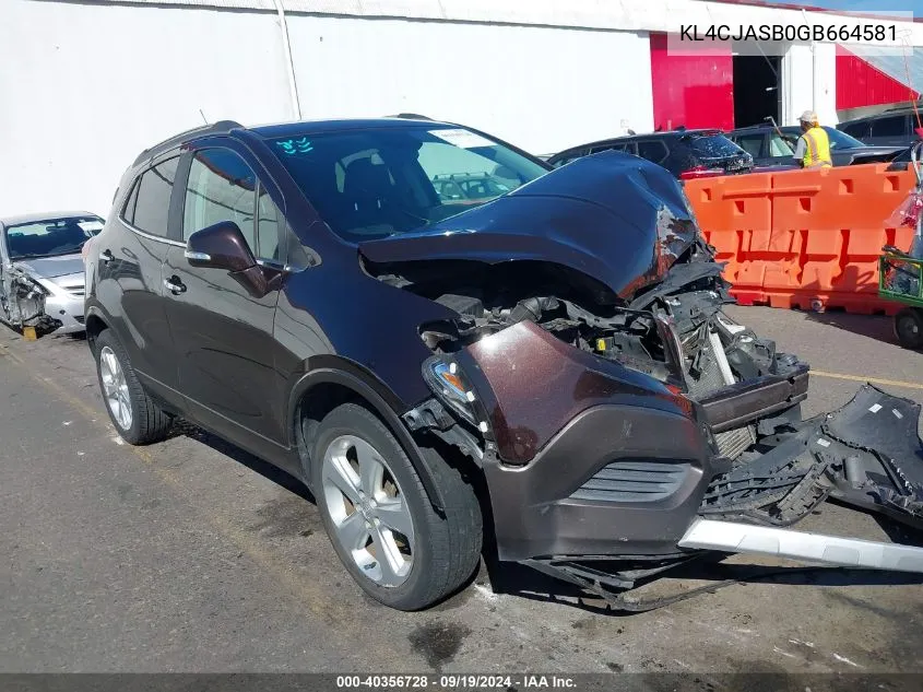 KL4CJASB0GB664581 2016 Buick Encore