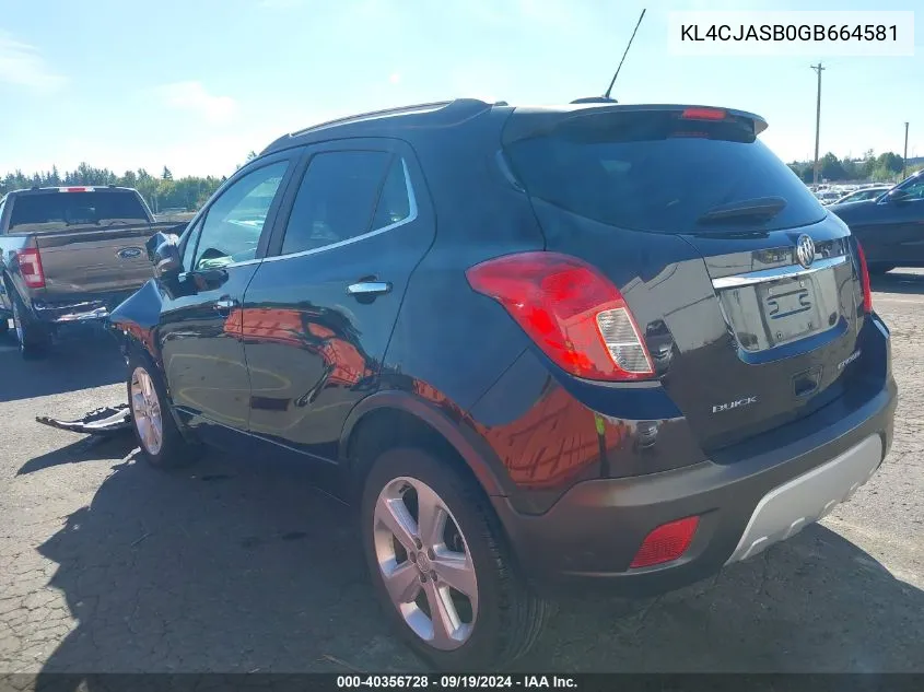 KL4CJASB0GB664581 2016 Buick Encore