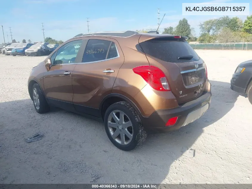 KL4CJGSB6GB715357 2016 Buick Encore