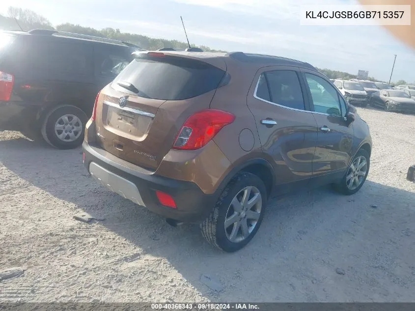 KL4CJGSB6GB715357 2016 Buick Encore