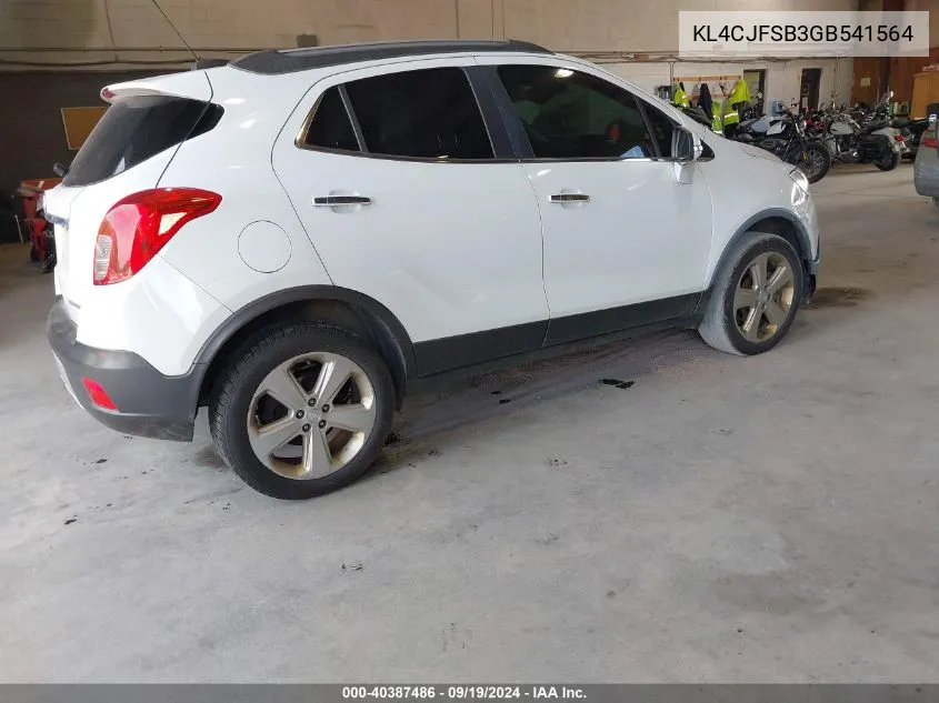 KL4CJFSB3GB541564 2016 Buick Encore Convenience