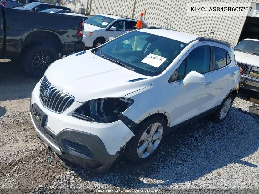 2016 Buick Encore VIN: KL4CJASB4GB605257 Lot: 40387697