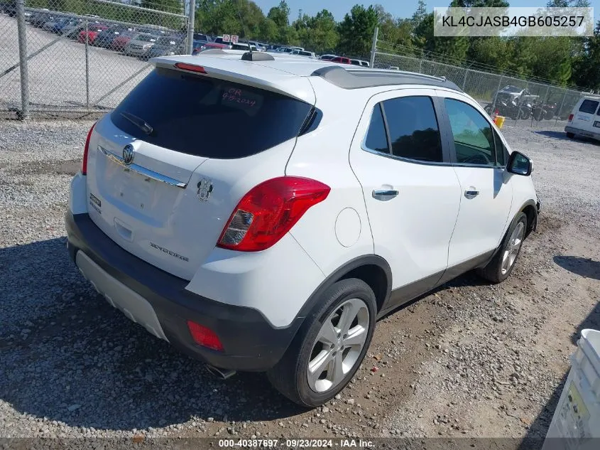 2016 Buick Encore VIN: KL4CJASB4GB605257 Lot: 40387697