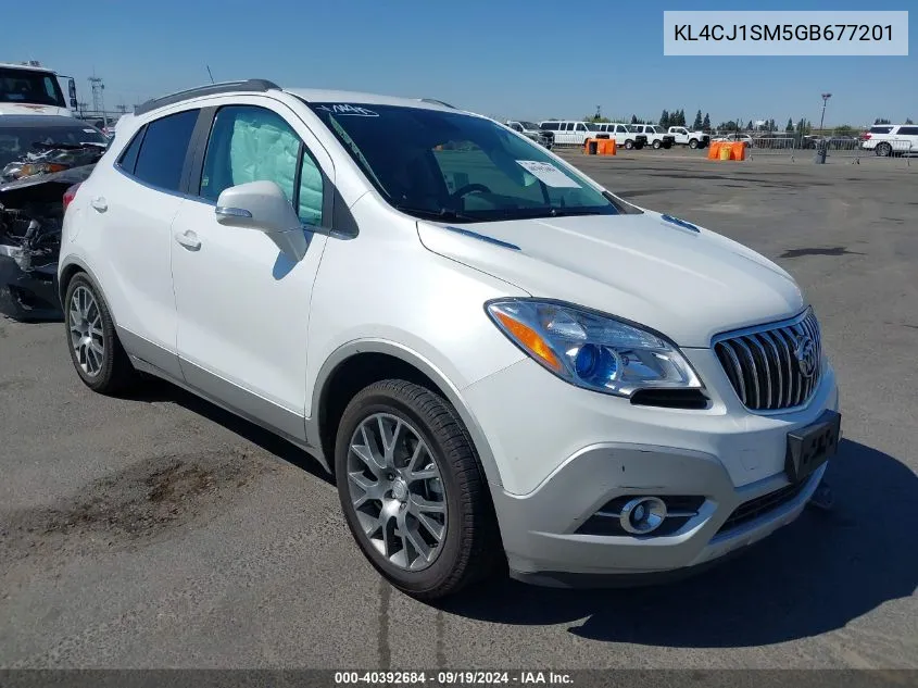 KL4CJ1SM5GB677201 2016 Buick Encore Sport Touring