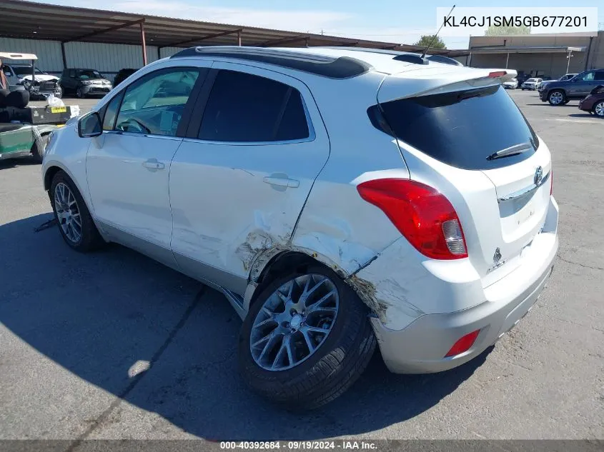 KL4CJ1SM5GB677201 2016 Buick Encore Sport Touring